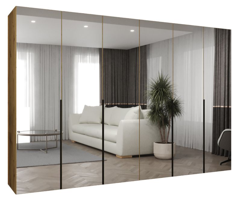 Szafa uchylna Abiks ALICANTE 3 300 wys 202 cm Artisan + Czarny 1 szt