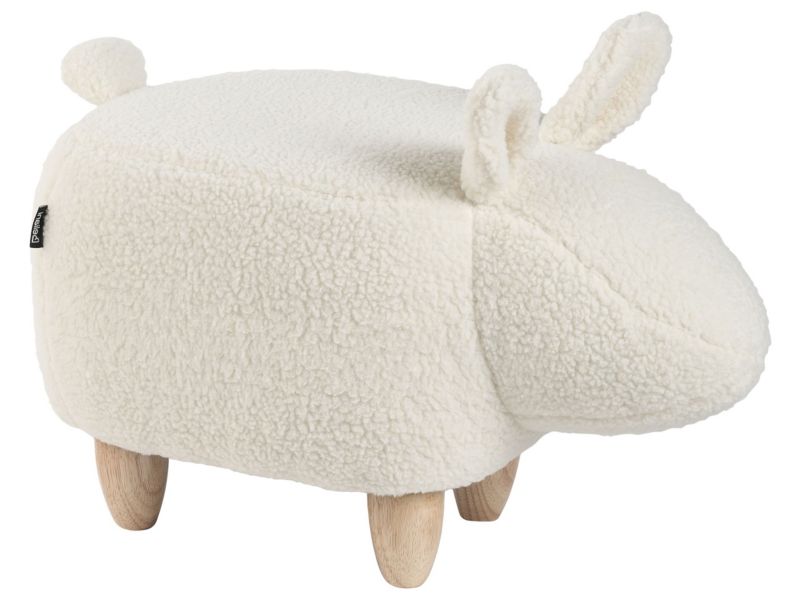 Stołek w kształcie królika Bunny Biały 1 szt.