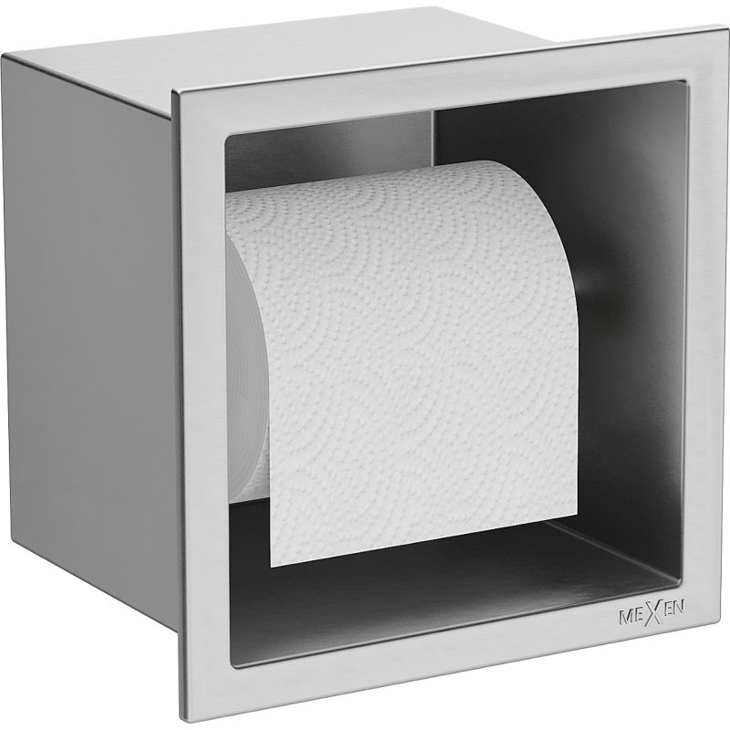 Uchwyt na papier toaletowy ścienny Mexen X-Wall-P inox 16,2x9,2 cm 1 szt.