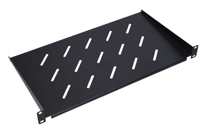 Półka Extralink 1U 250mm Czarna 19", do szaf wiszących 1szt