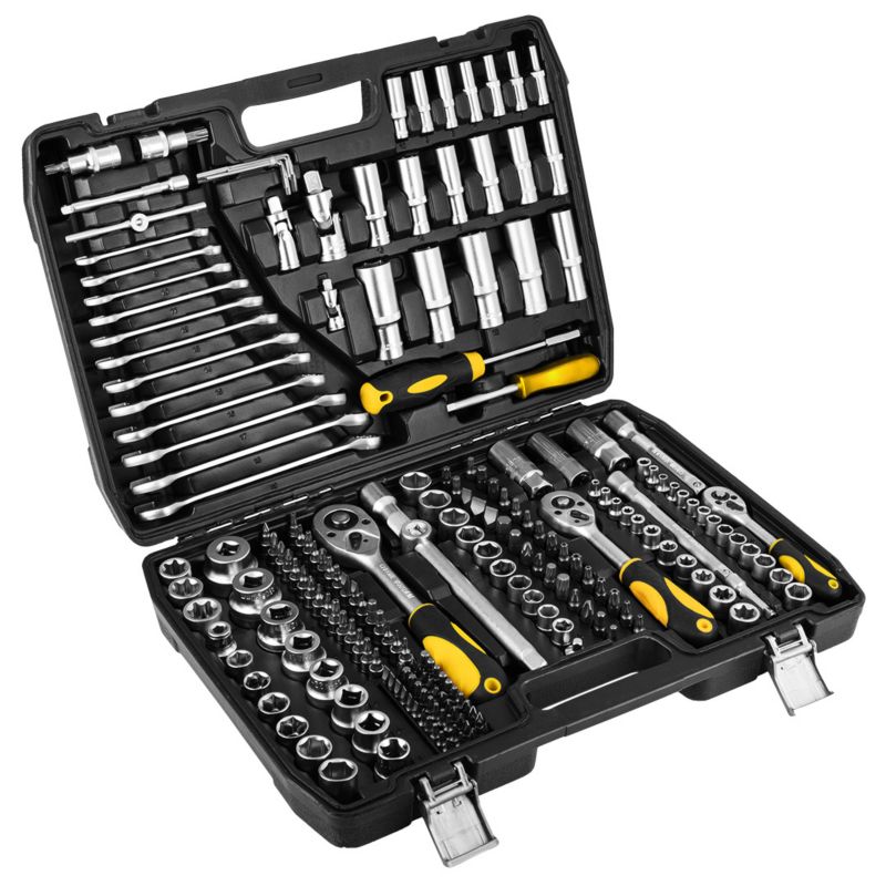 Zestaw kluczy nasadowych Topex 1/2", 3/8", 1/4" CrV 219 elementów 1 kpl.