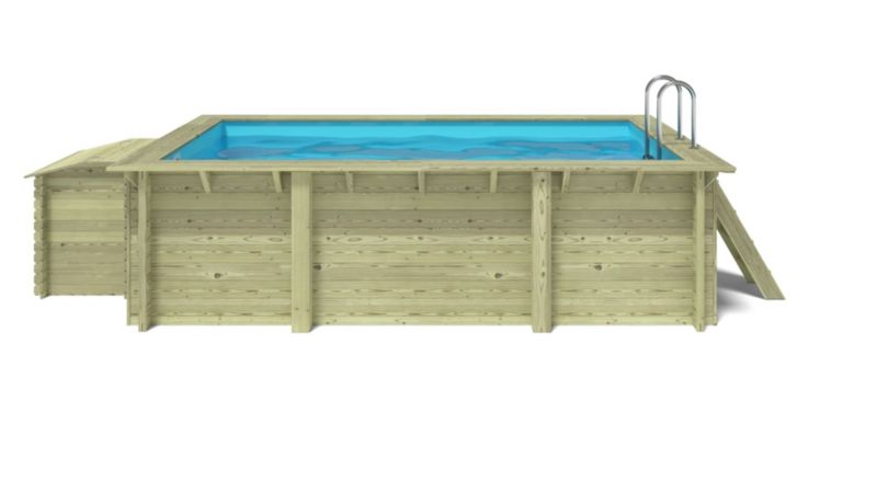 Basen drewniany Aqua ALTANKA 4,65x - H.1,24 m - z filtracją i szafką na osprzęt, BAS7306OSPU+SZA, 1szt.