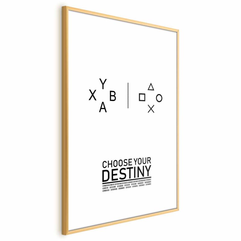Plakat Artgeist Choose your destiny 21x30 cm z ramą złotą 1 szt