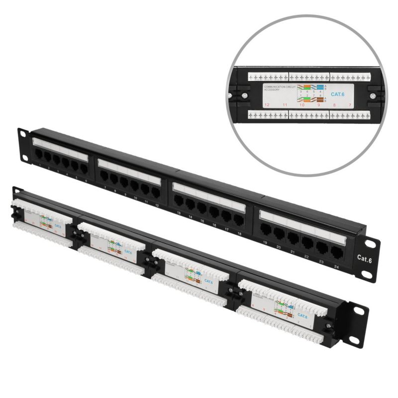 Patchpanel Extralink CAT6 UTP V2 24 porty 1szt