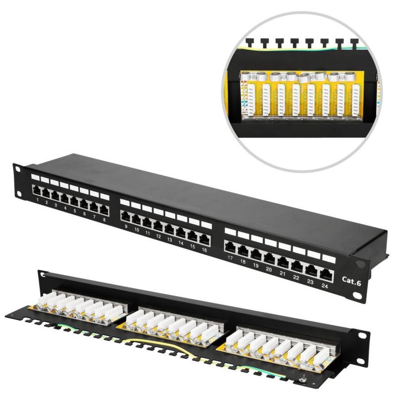 Patchpanel Extralink CAT6 STP V2 24 porty 1szt