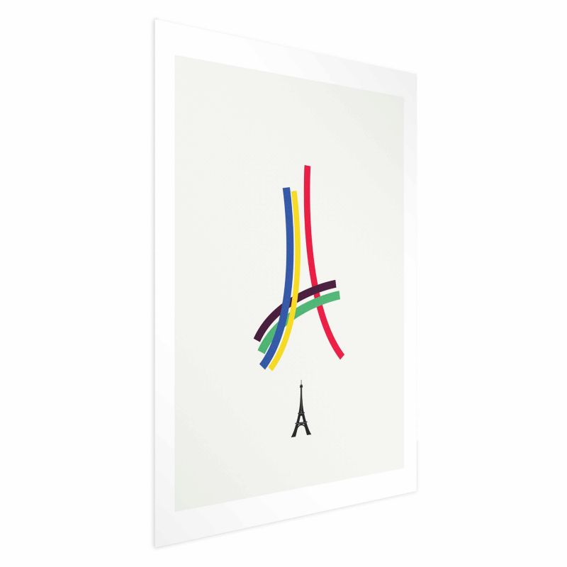Plakat Artgeist Abstrakcyjna Wieża Eiffla 60x90 cm bez ramy 1 szt