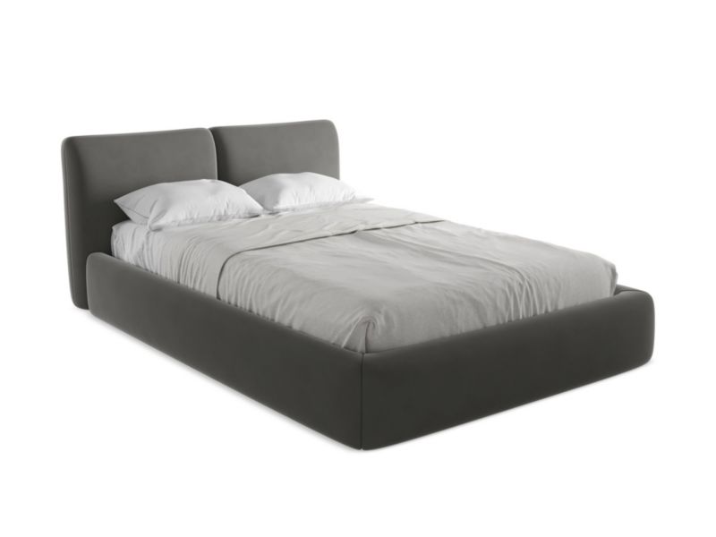 Łóżko Makamii Hoku z weluru 140x200 stalowy 1 szt.