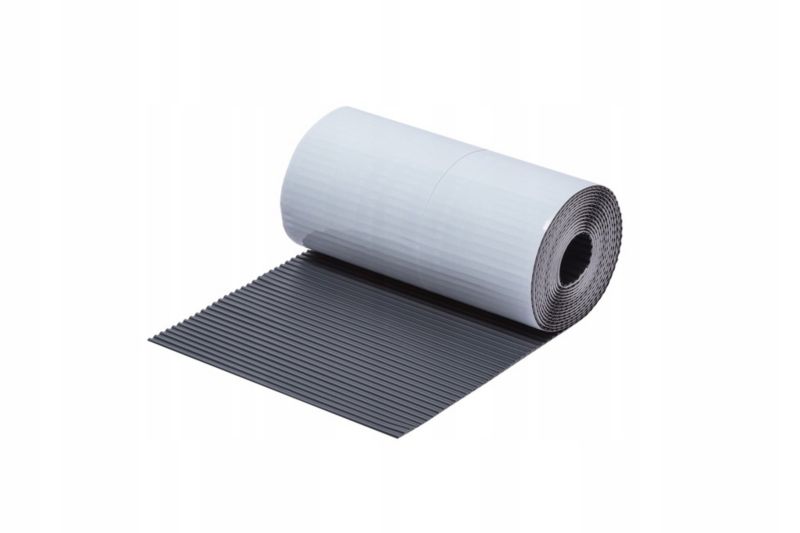 Taśma kominowa 4ROOF IZOMIN CLASSIC 300mm 5m x 2rolki - 10mb wiśnia antracyt RYFLOWANA super elastyczna, odporna 1kpl.