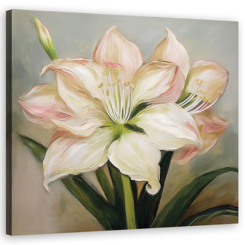 Obraz do salonu sypialni Feeby Rośliny Kwiaty Lilii 40x40 cm 1szt