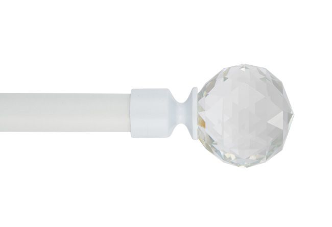 Zakończenie karnisza Cristal 19 mm biały