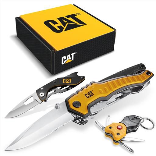 Zestaw MultiTool Caterpillar 9w1 XL, Nóż i Brelok 7w1 1szt.