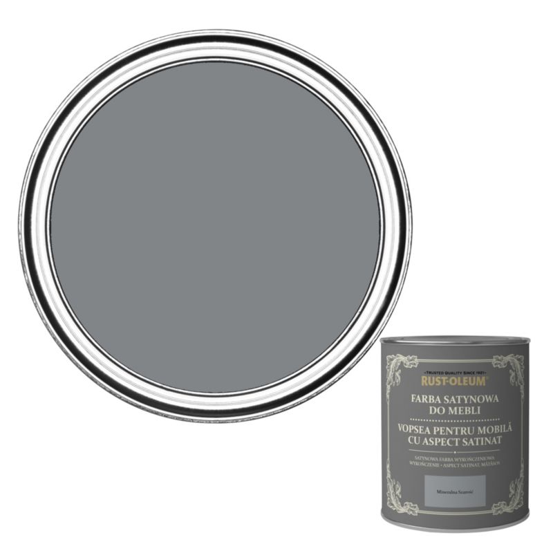 Farba do mebli Rust-Oleum mineralna szarość satyna 0,75 l