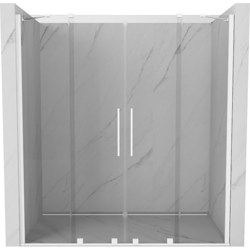 Drzwi prysznicowe rozsuwane Mexen Velar transparent białe 180x200 cm 1 szt.