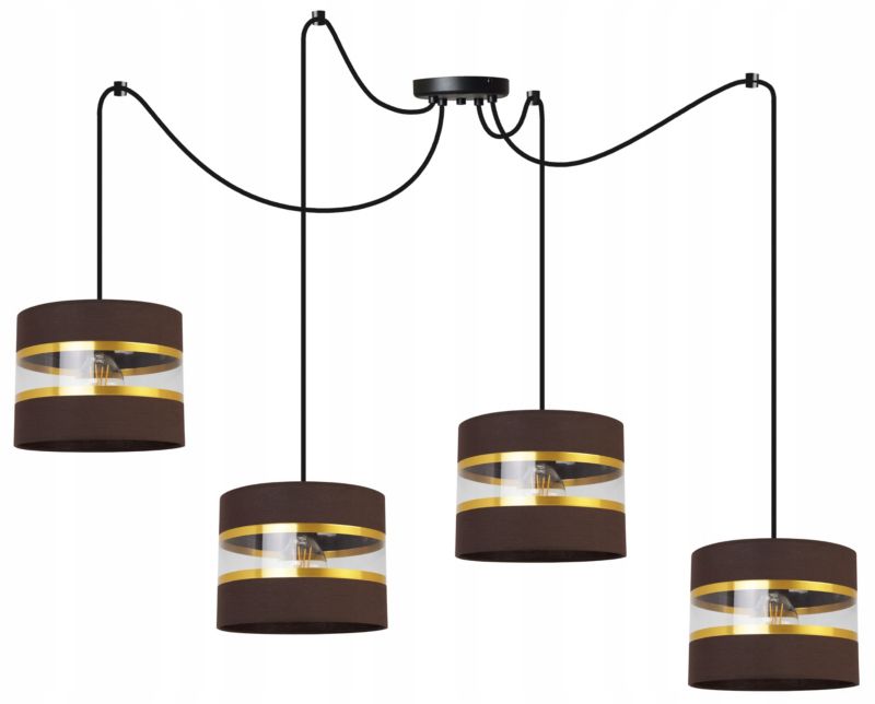 Lampa sufitowa wisząca Light Home LH Spider Elegance Gold 4x E27 60W brązowy/czarny 1szt.