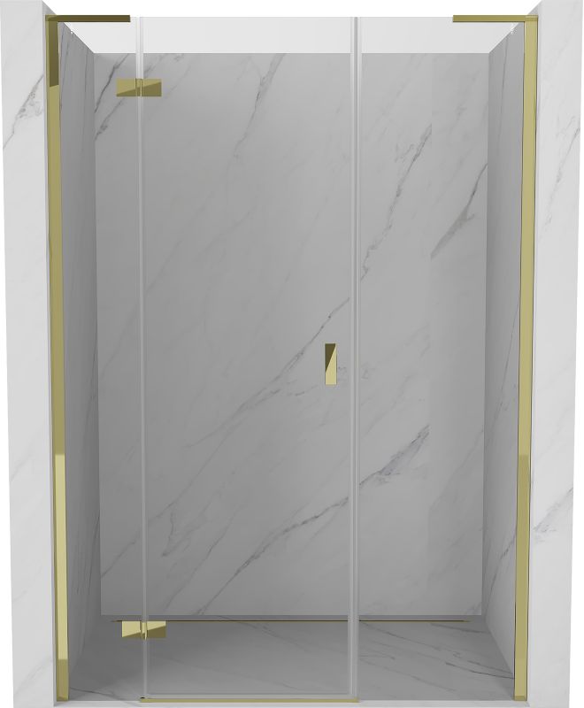 Drzwi prysznicowe Mexen Mist-H L Złoty Transparent 135 cm 1 szt