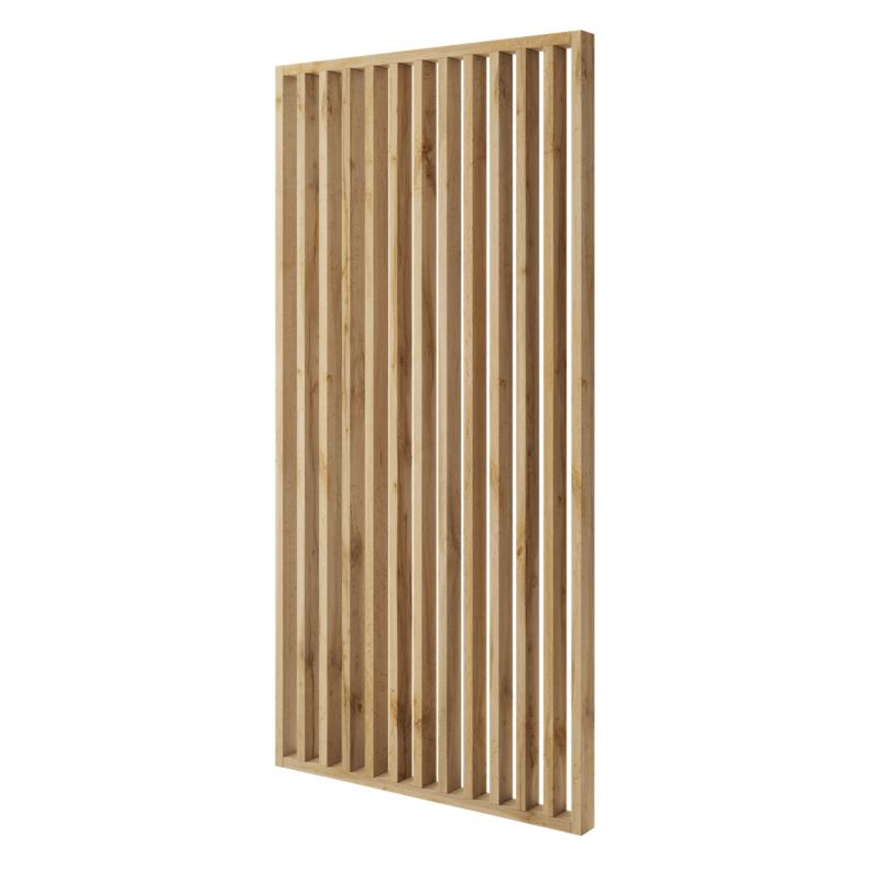 Ścianka z lameli - Gotowy zestaw - szerokość 67 cm - LAMELE3D - Dąb Wotan - 1 szt.