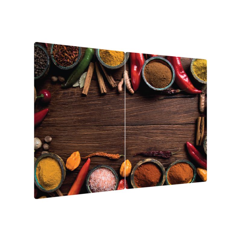 Deska do krojenia/ochrona kuchenna z grafiką (zestaw 2 szt.) 52x30 cm ALLboards przyprawy drewno 1 szt.