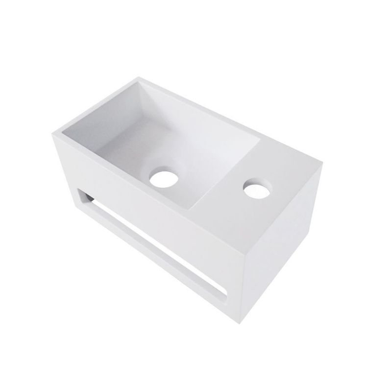 Umywalka Wiesbaden kompozytowa mała 35x20x16cm prawa biała 1szt