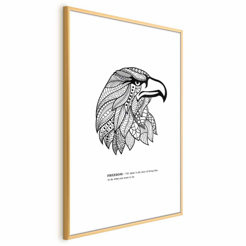 Plakat Artgeist Orzeł wolności 40x60 cm z ramą złotą 1 szt