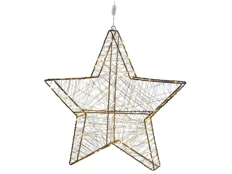 Dekoracja ścienna Gwiazda Kurula 58 cm Metal Srebrny 1 szt.