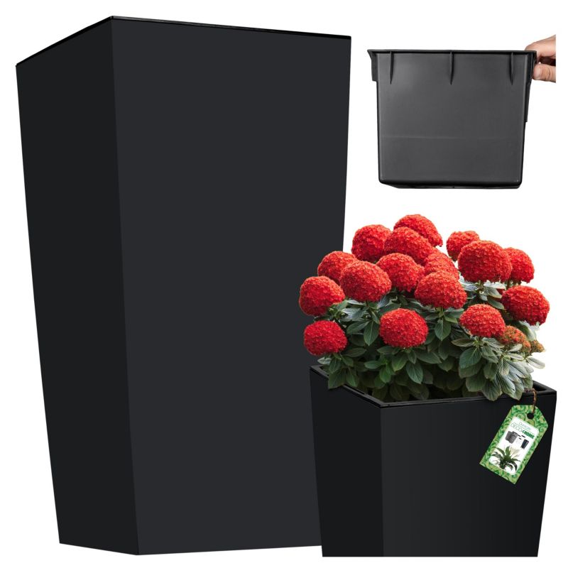 Doniczka Deco4Home donica antracyt matowa 32,5cm 1 szt.