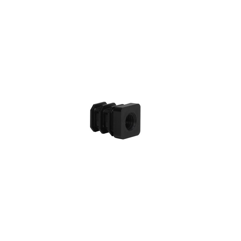Łącznik PVC do rur kwadratowych 20 x 20 mm typ O czarny