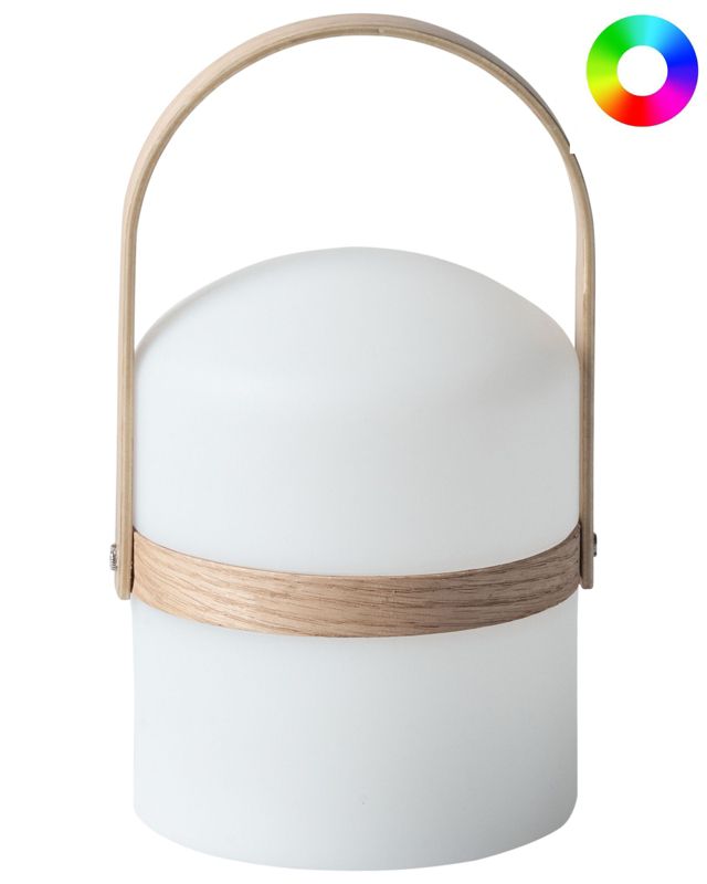 Lampa ogrodowa stołowa LED Estero 25 cm Z pilotem Złamana biel 1 szt.