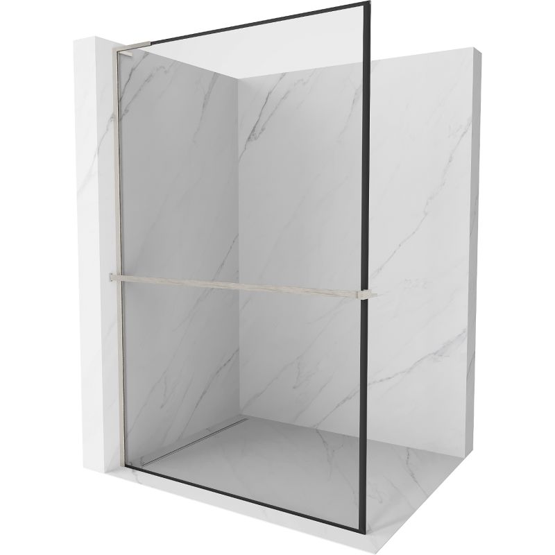 Ścianka prysznicowa walk-in Mexen Kioto+ L czarny wzór 60x200 cm 800-060-123-97-70 1 szt.