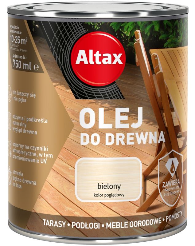 Olej do drewna Altax bielony 0,75 l