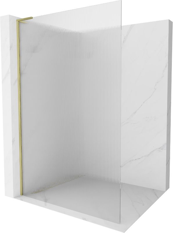 Ścianka prysznicowa walk-in Mexen Kioto złota prążki 90x200 cm 800-090-103-55-09 1 szt.