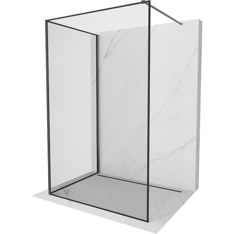 Ścianka prysznicowa Mexen Kioto czarny wzór gun gray 90x80 cm 800-090-212-66-70-080 1 szt.
