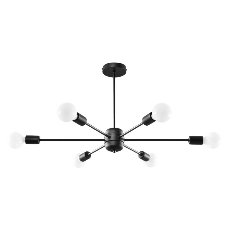 Żyrandol Sollux Lighting LANGO 6 czarny 1 szt.