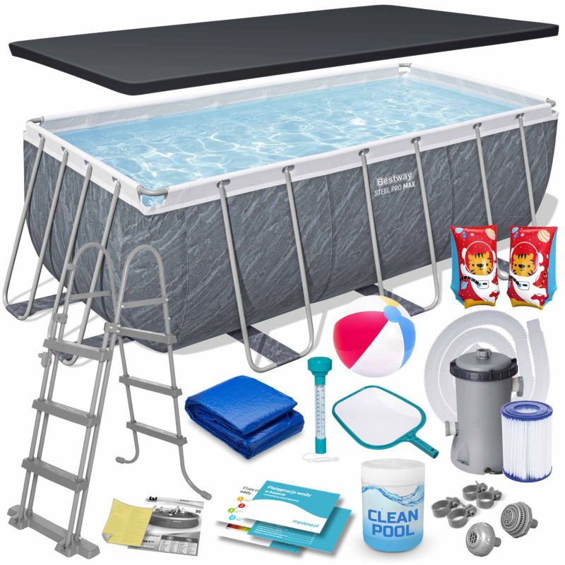Basen ogrodowy Bestway stelażowy 412x201x122cm 56722-17w1 1 szt.