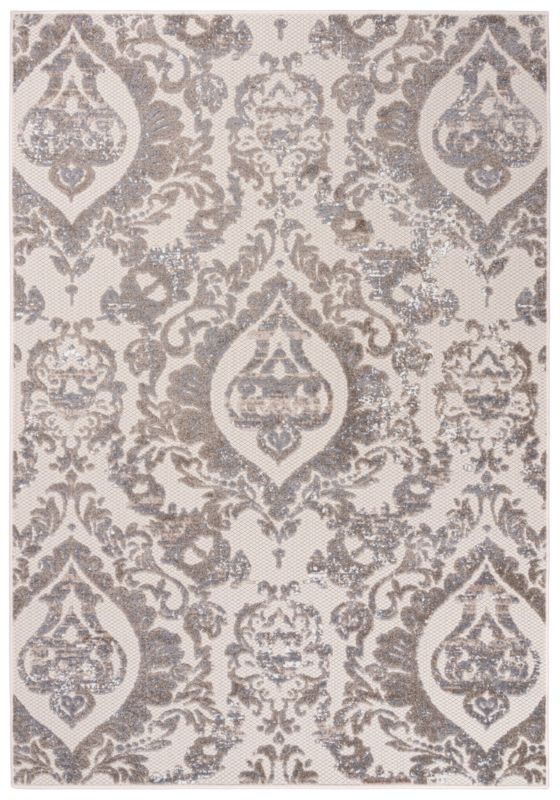 Dywan wewnętrzny/ zewnętrzny Aventura EC73B prostokąt 140 x 200 cm beżowy, kremowy orientalny wzór vintage krótki włos 1 szt.