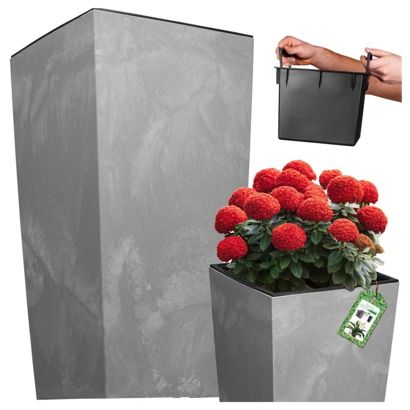 Doniczka Deco4Home donica szara imitacja betonu 45cm 1 szt.