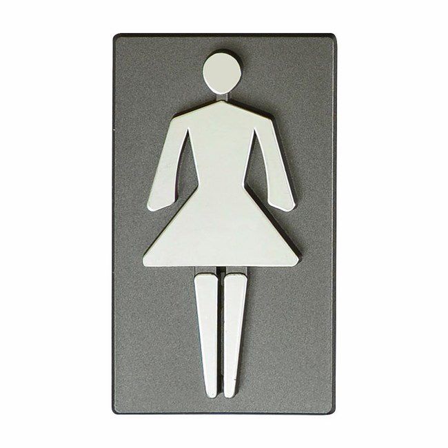 Oznaczenie WC damskie 4,7 x 8,5 cm grafit