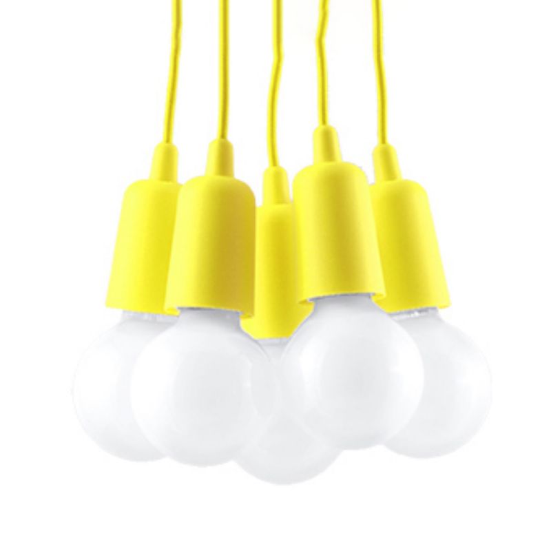 Lampa wisząca Sollux Lighting DIEGO 5 żółta 1 szt.