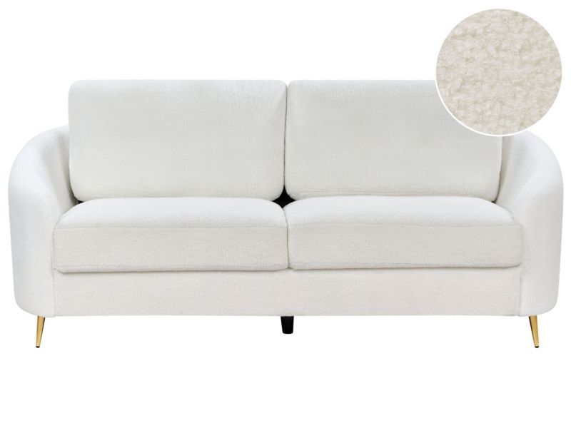 Sofa 3-osobowa boucle biała Trosa 1 szt.