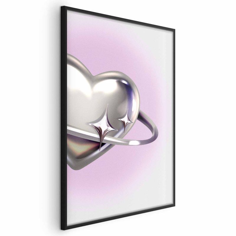 Plakat Artgeist Kosmiczne Serce 21x30 cm z ramą czarną 1 szt
