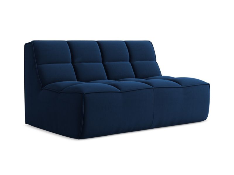Modułowa sofa 2-osobowa Makamii Kalai z tkaniny welwetowej 160x93 cm królewski niebieski 1 szt.