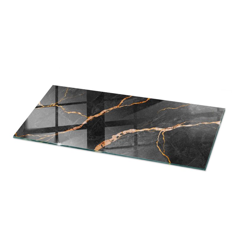 Blat szklany Tulup 125x50 cm Marmurowy wzór z żyłami 1 szt.