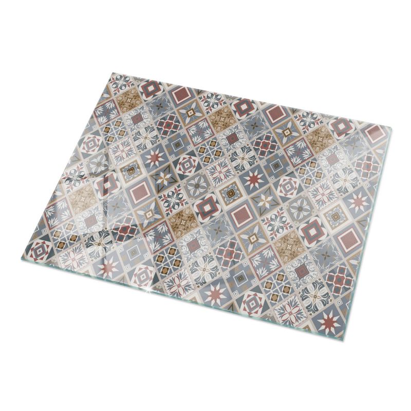 Blat szklany Tulup 120x80 cm Wzór mozaikowy z ornamentami 1 szt.