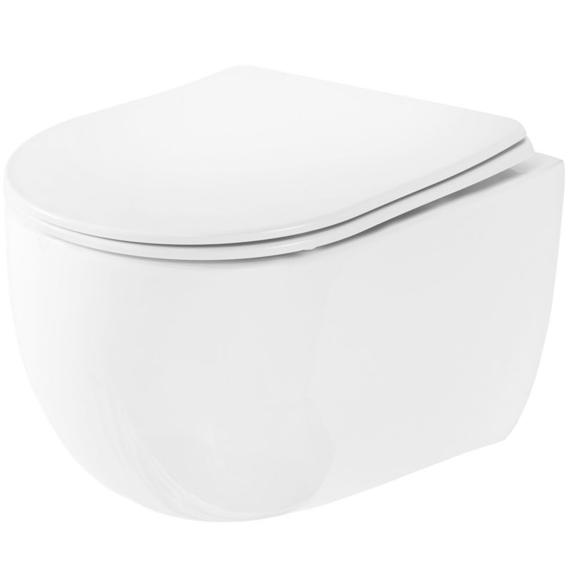 Misa Wc Podwieszana Ceramimczna Rea Olivier Duroplast/Flat/Zm Biały 49X37X30,5Cm 1 Szt