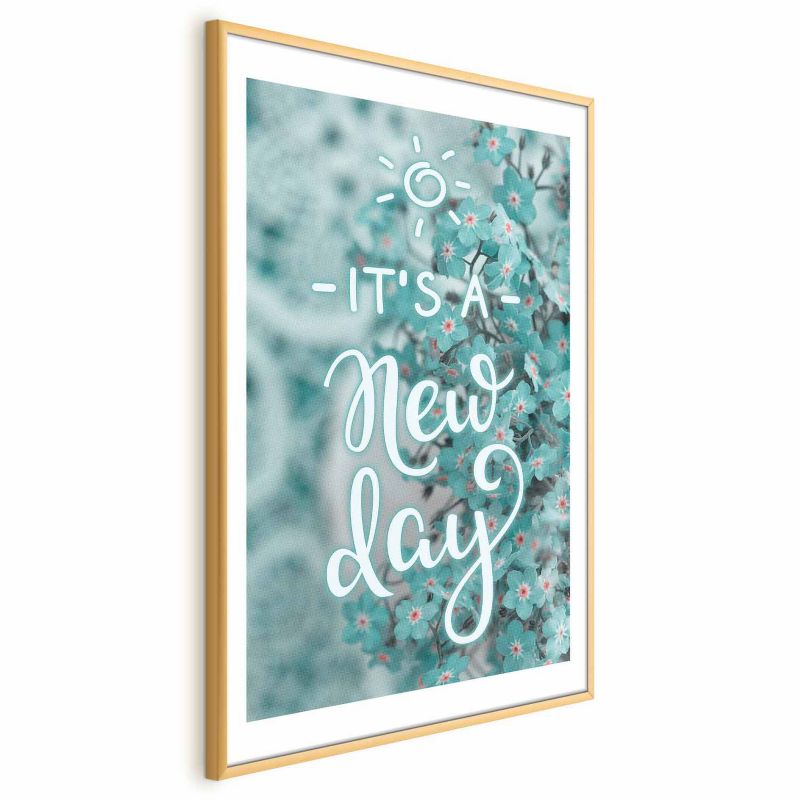 Plakat Artgeist New day 21x30 cm z ramą złotą 1 szt