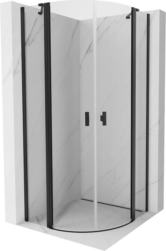Kabina prysznicowa półokrągła Mexen Mist czarna 90x90 cm - 8A32-090-090-70-00 1 szt.