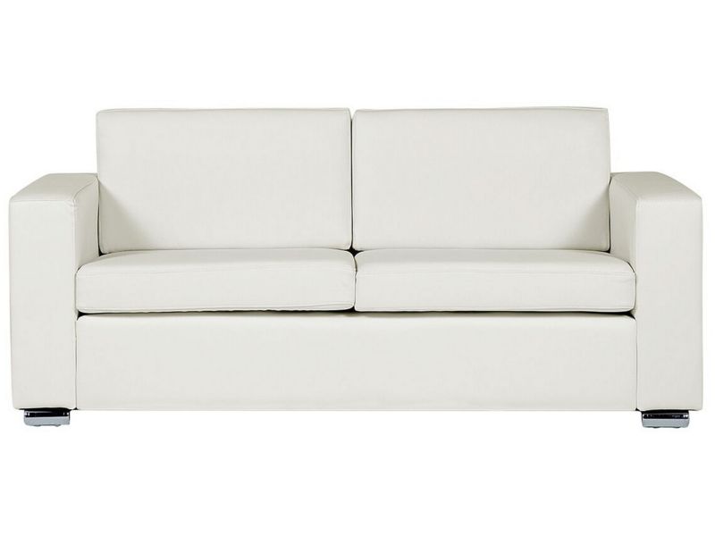 Sofa 3-osobowa skórzana biała Helsinki 1 szt.