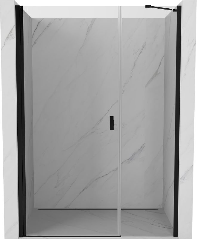 Drzwi prysznicowe uchylne Mexen Mist-B czarne 120x200 cm 1 szt
