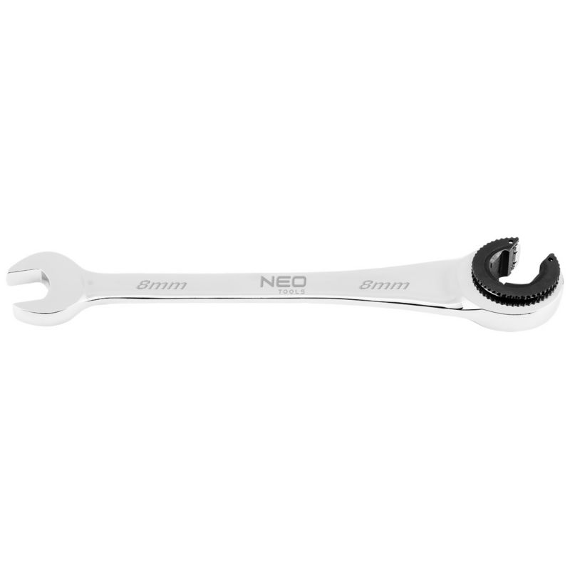 Klucz płasko-oczkowy NEO TOOLS rozcięty z grzechotką, 8 mm 1 szt