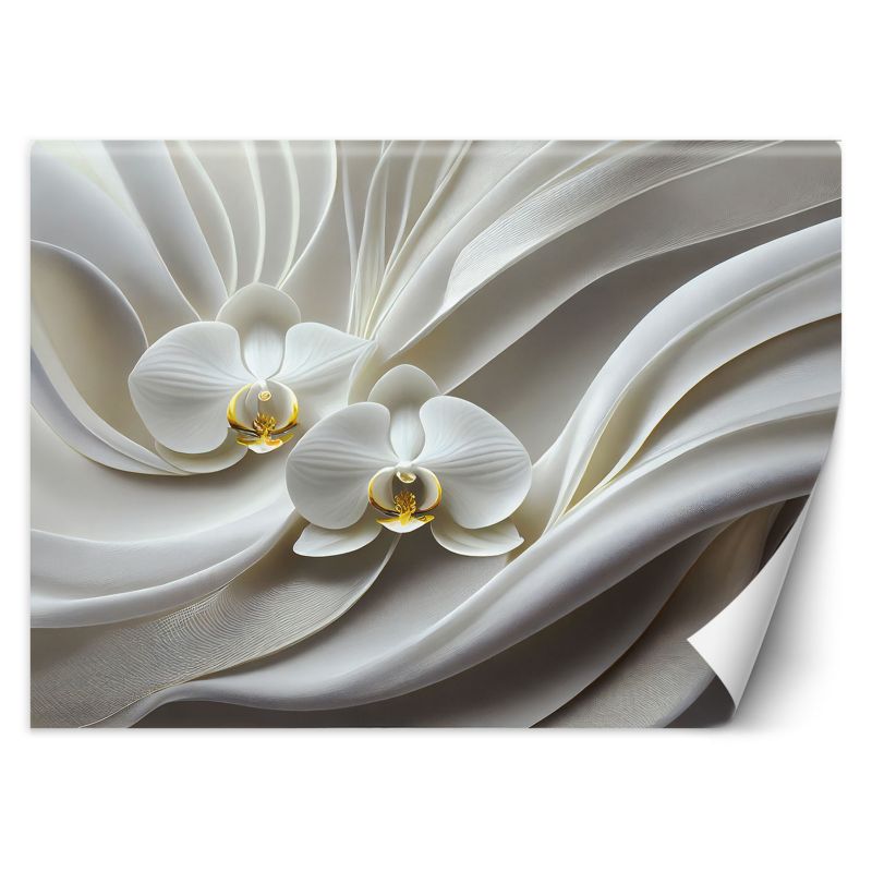 Fototapeta Feeby Biała orchidea abstrakcja 3D 450x315 1 szt