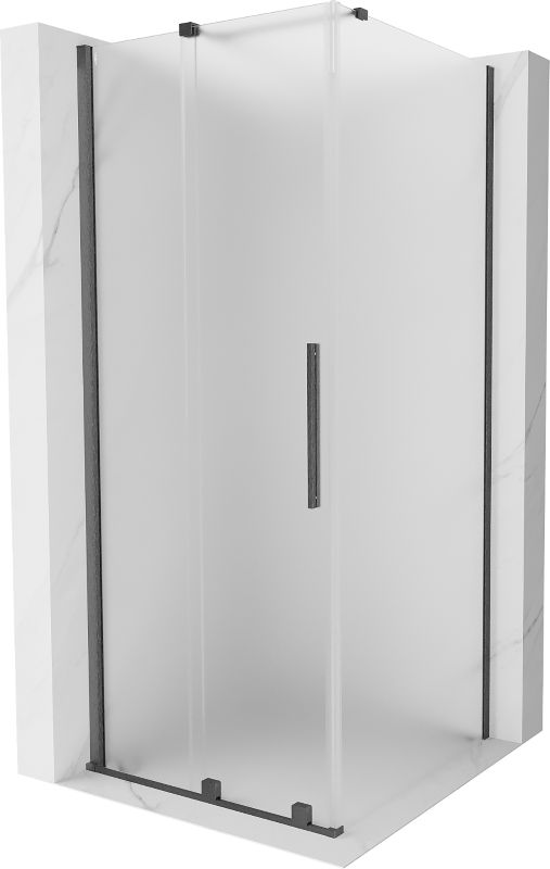 Kabina prysznicowa Mexen Velar rozsuwana 100 x 100 cm szron gun gray szczotkowany 1 szt.